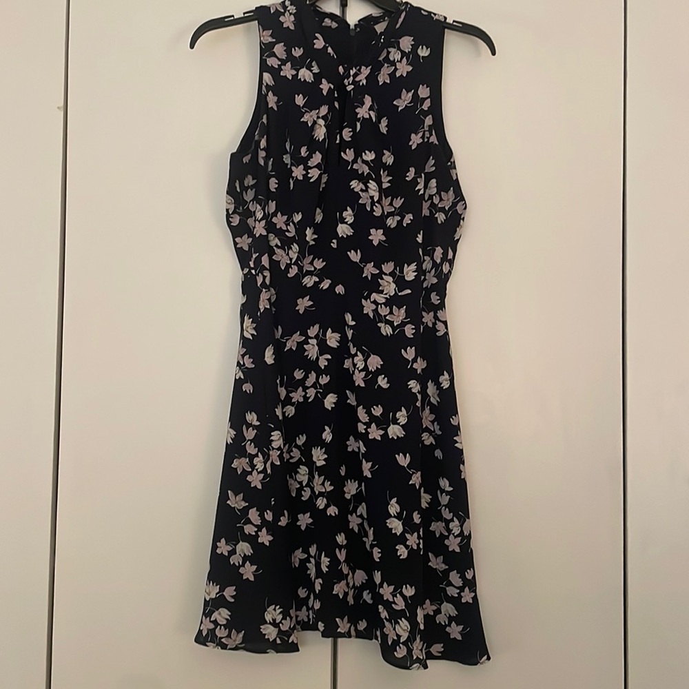 Beautiful LOFT navy floral dress